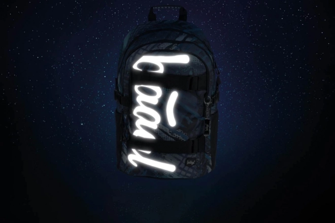 BAAGL Schulrucksack Skate Strukturen
