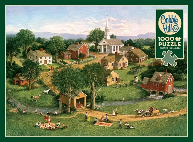 Puzzle Picknick an der Brücke 1000 Teile von Cobble Hill