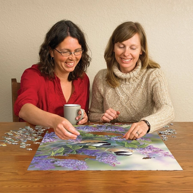 Cobble Hill Puzzle Kohlmeisen auf Flieder 1000 Teile