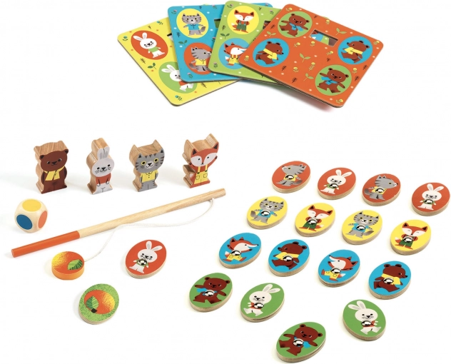 Djeco Set 4 Spiele Ludo Wood