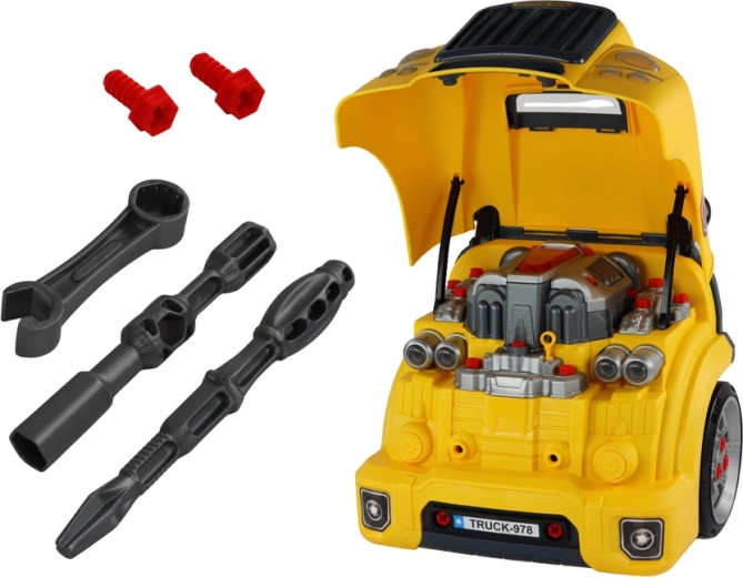 Zerlegbarer Motor und Räder