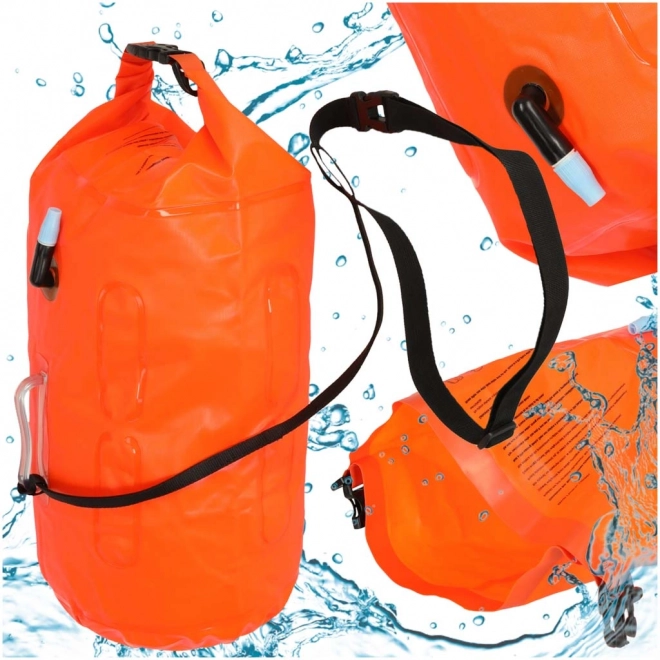 Schwimm-Rettungsboje mit 20l Trockenfach und Pfeife
