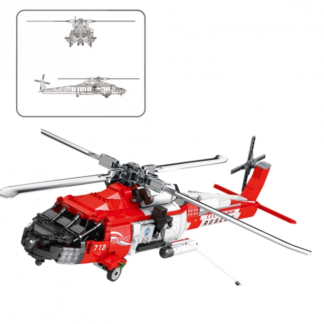 Konstruktionsspielzeug Rettungshubschrauber HH-60J Jayhawk