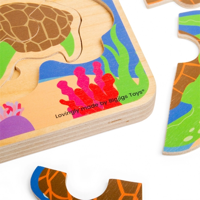 Bigjigs Toys Lebenszyklus-Puzzle Schildkröte