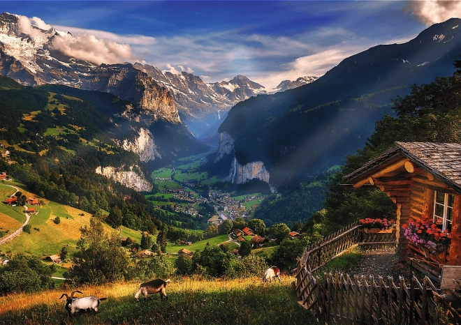 Puzzle Lauterbrunnen Schweiz 1000 Teile