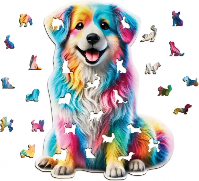 Holzpuzzle Regenbogenhund 250 Teile