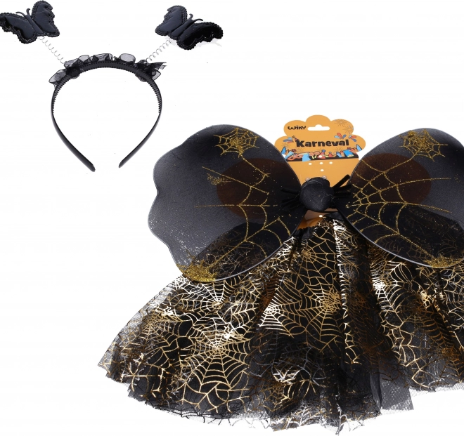 Karneval Set Schwarzer Schmetterling