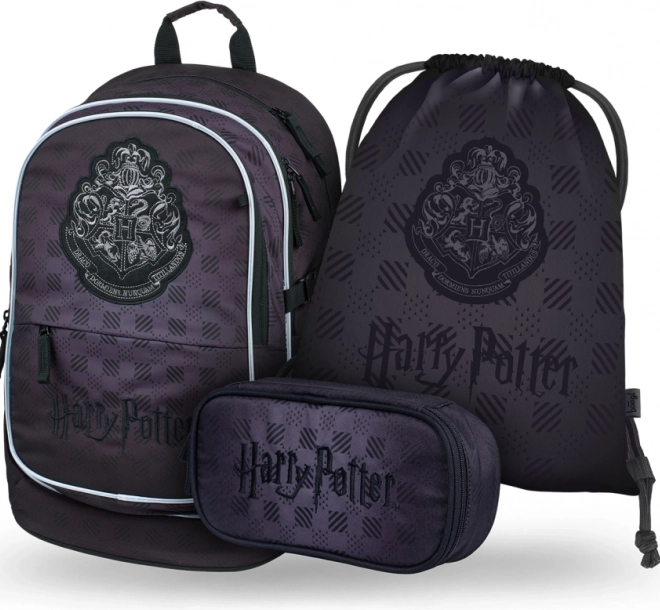 Schulset BAAGL HARRY POTTER Hogwarts schwarz – Rucksack, Federmäppchen und Beutel