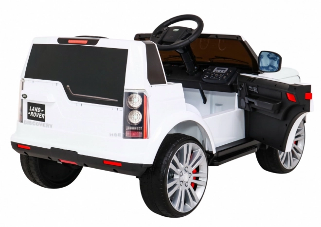 Land Rover Discovery Elektrisches Kinderauto weiß + Fernbedienung + EVA-Räder + langsamer Start + MP3 Radio