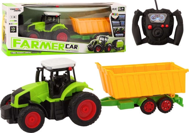 RC-Traktor mit Anhänger 1:16, grün
