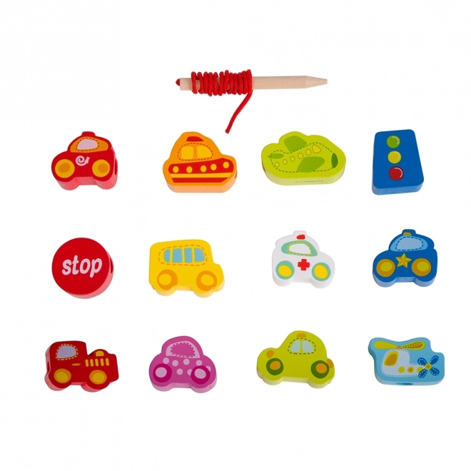 Lernspielzeug Schnürspiel Verkehr