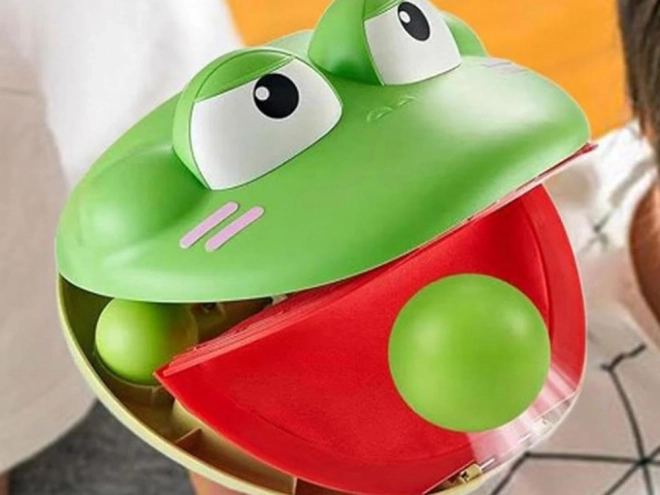 Sportsatz - Geschicklichkeitsspiel Katapult-Frosch mit 4 Bällen