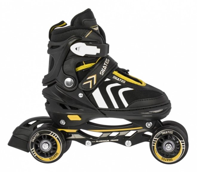 Multifunktionale Kinderskates 4-in-1 Blau Größe 39-43 – Gelb