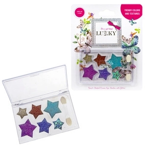 Lukky Cremige Lidschatten mit Glitzer und Pinsel