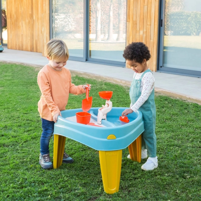 Feber Kindertisch mit Wasser- und Sandkasten 4-in-1