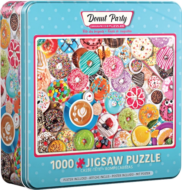 Eurographics Puzzle in Metallbox Donut Party 1000 Teile