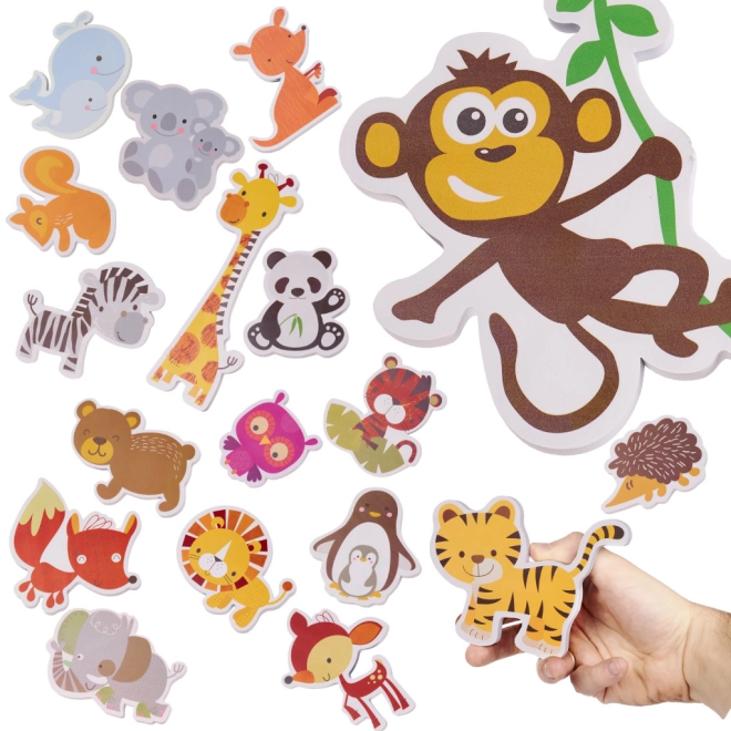 Bunte Tierformen für spielerisches Baden