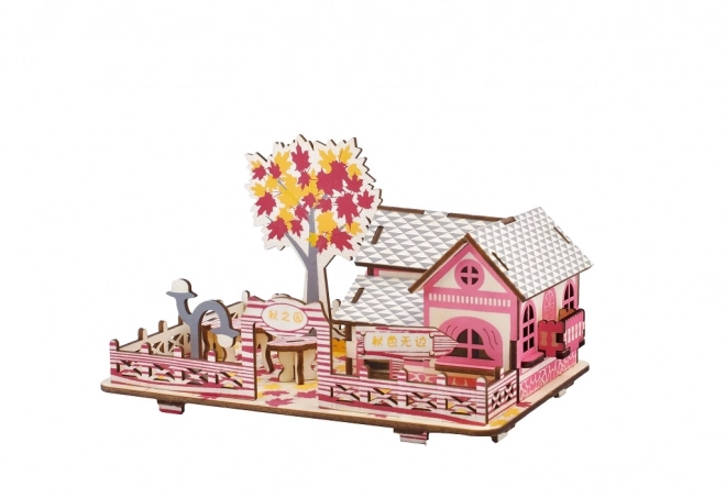 Holz-3D-Puzzle Herbsthaus