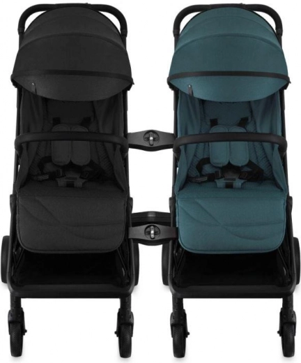 Einfaches Verbinden von zwei Kinderwagen zu einem Doppelkinderwagen