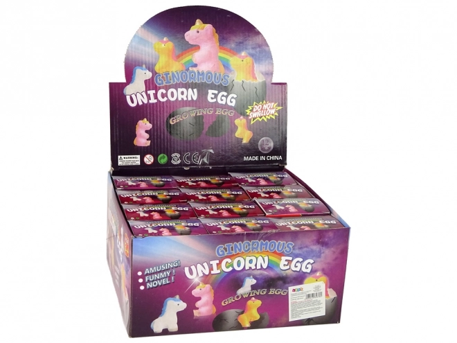 Wachsendes Einhorn-Ei im Wasser