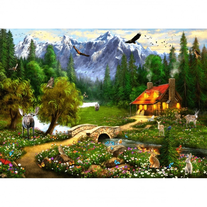 Puzzle Brain Tree - Berghütte 1000 Teile