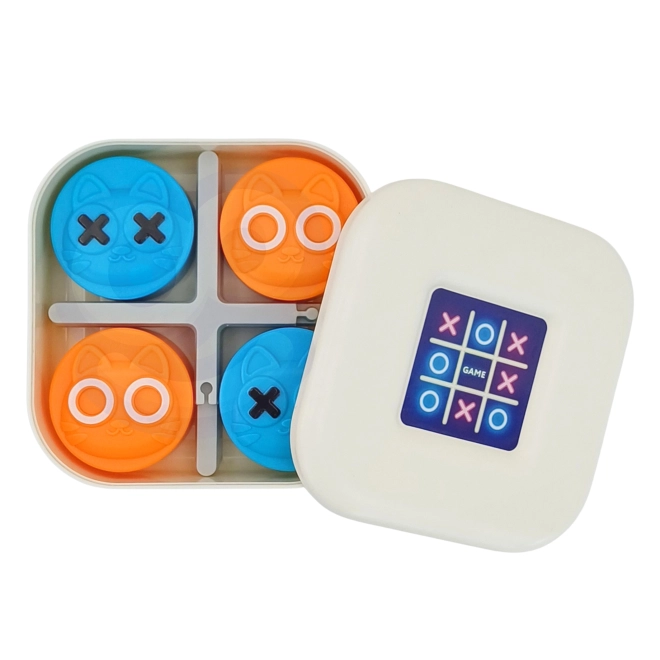 Woopie tragbares Tic-Tac-Toe-Spiel mit Katzenmotiv