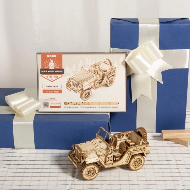 3D Holzpuzzle Militärjeep von ROBOTIME ROKR