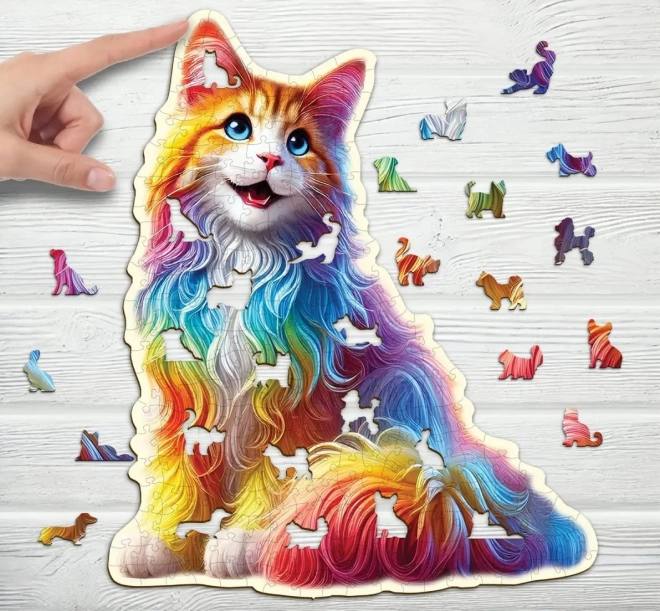 Holzpuzzle Bunte Katze 250 Teile