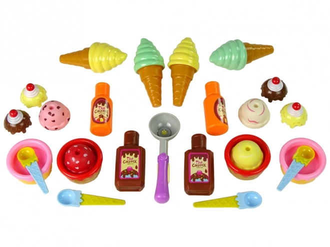 Set Süßigkeiten Eisbecher Soßen Löffel