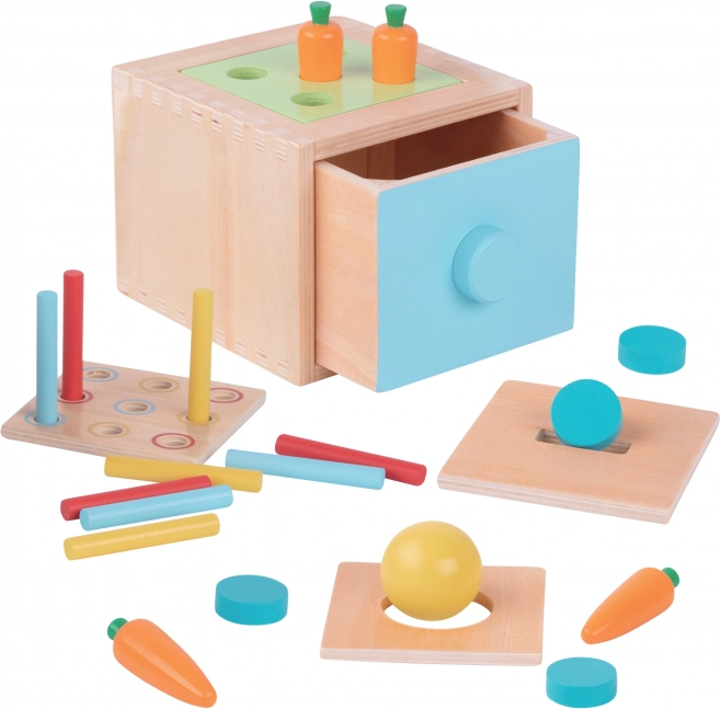Woopie Green Holzpädagogisches Sortierspielzeug Montessori mit Schublade