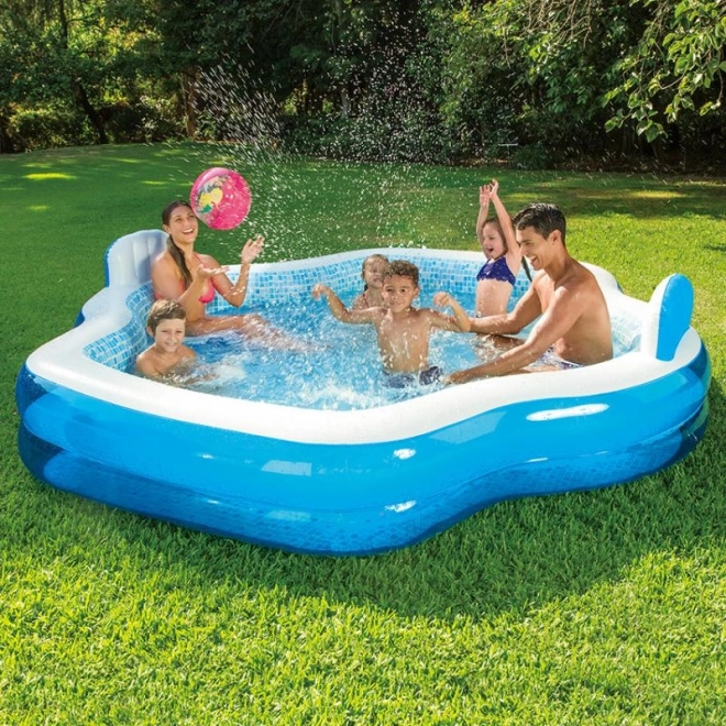 Familien-Aufblaspool Elegant mit Sitzen