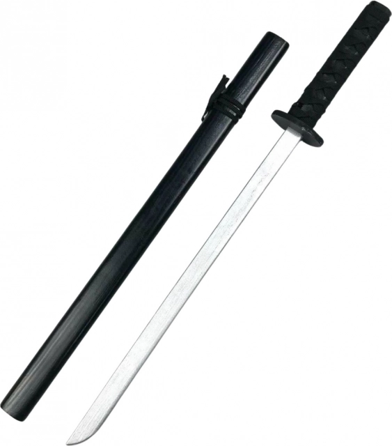 Schwarzes hölzernes Trainingskatana 70 cm