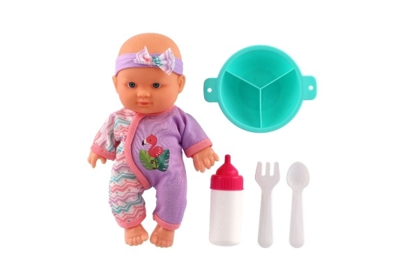 Süße Babypuppe 20 cm mit Zubehör