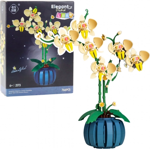 Bausatz Orchidee Im Blumentopf Gelb 766 Stk.