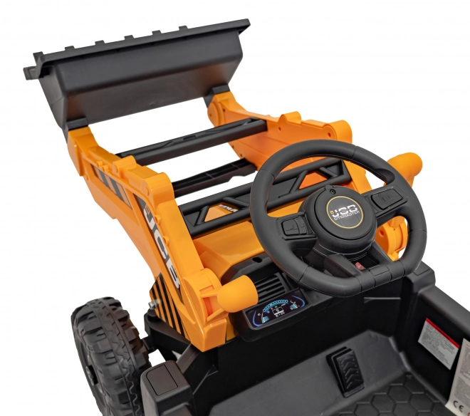 JCB Fahrzeug mit Bagger gelb