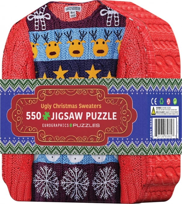 Weihnachtspullover Puzzle in Blechdose 550 Teile