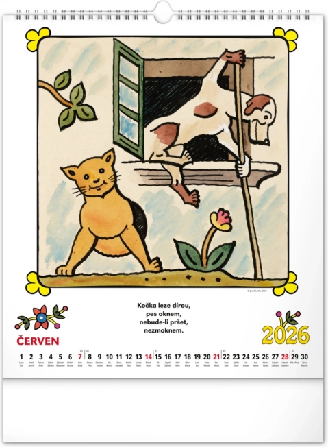 Wandkalender Josef Lada - Reime 2026