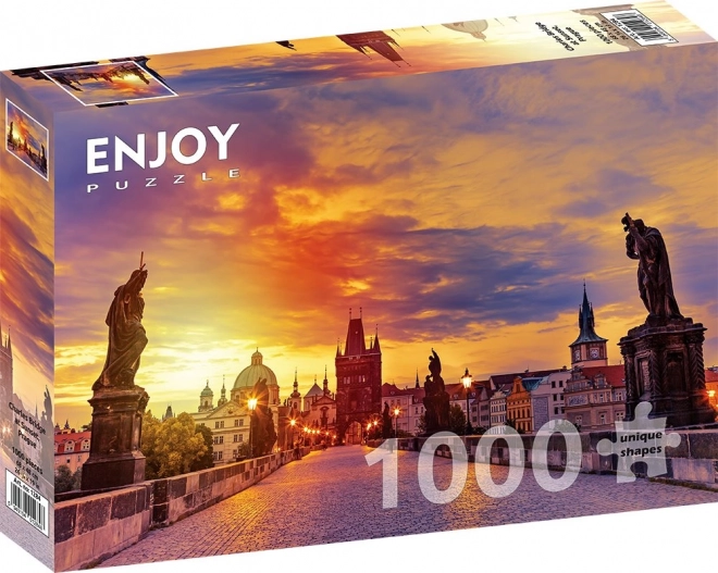 ENJOY Puzzle Karlsbrücke bei Sonnenuntergang, Prag 1000 Teile