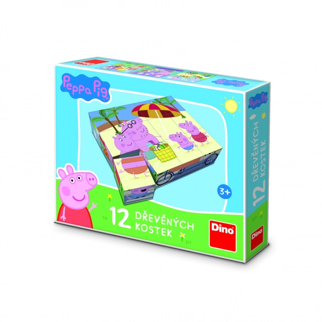 Dino Bilderwürfel Peppa Pig, 12 Würfel