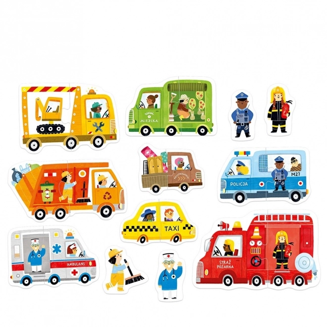 Puzzle zum Verbinden - Autos