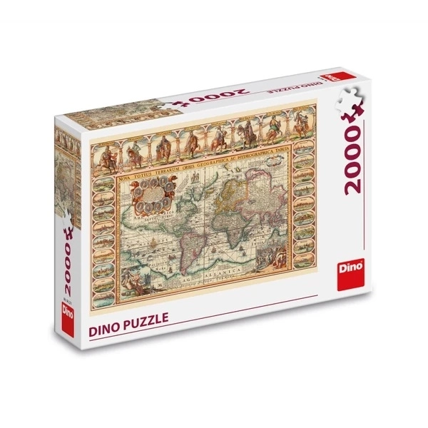 Dino Puzzle Historische Weltkarte 2000 Teile