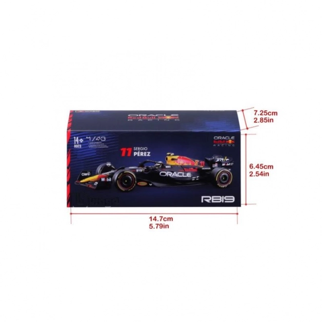 Red Bull Racing RB19 Modellauto von Bburago im Maßstab 1:43