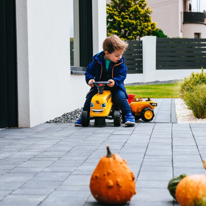 Baby JCB Rutschauto mit Anhänger und Spielzeugset Gelb