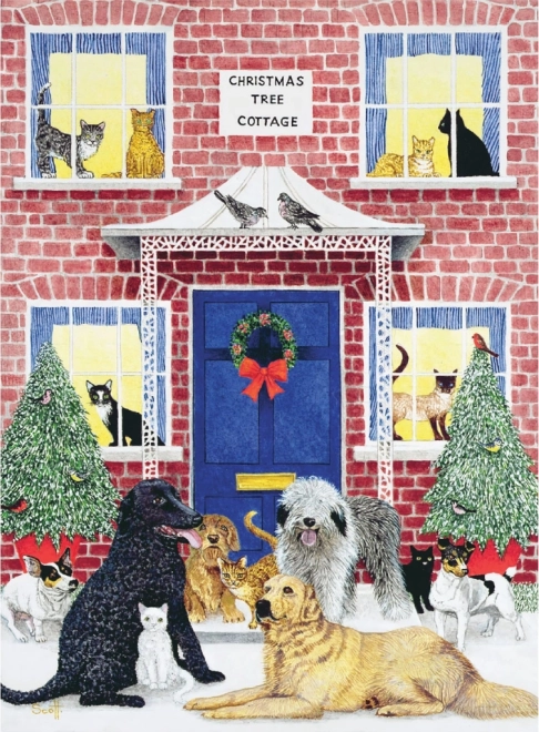 Zauberhafte weihnachtliche Illustration