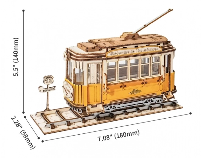 RoboTime 3D-Holzpuzzle Historische Straßenbahn