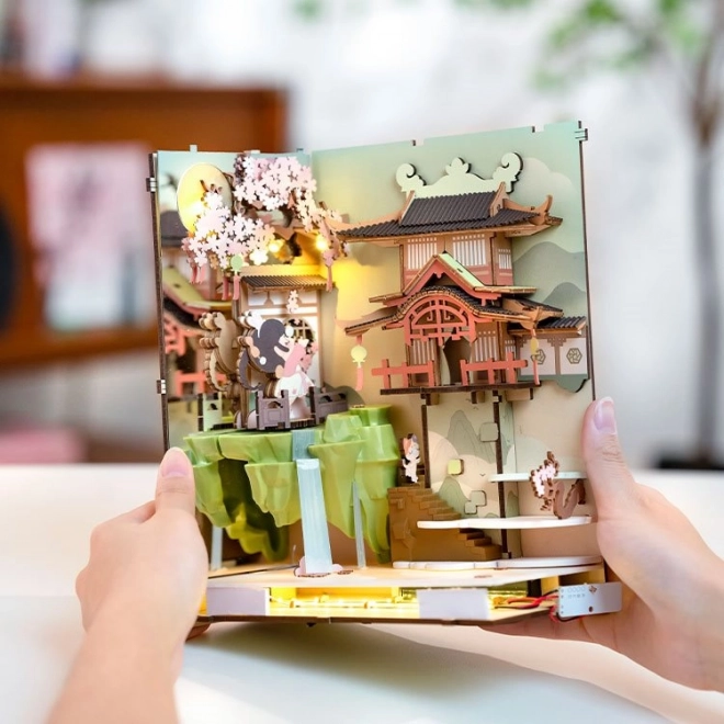 3D-Puzzle Buchstütze 'Falling Sakura'