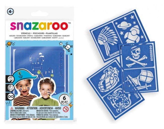 Snazaroo Halloween Gesichtsschablonen Set – Blau