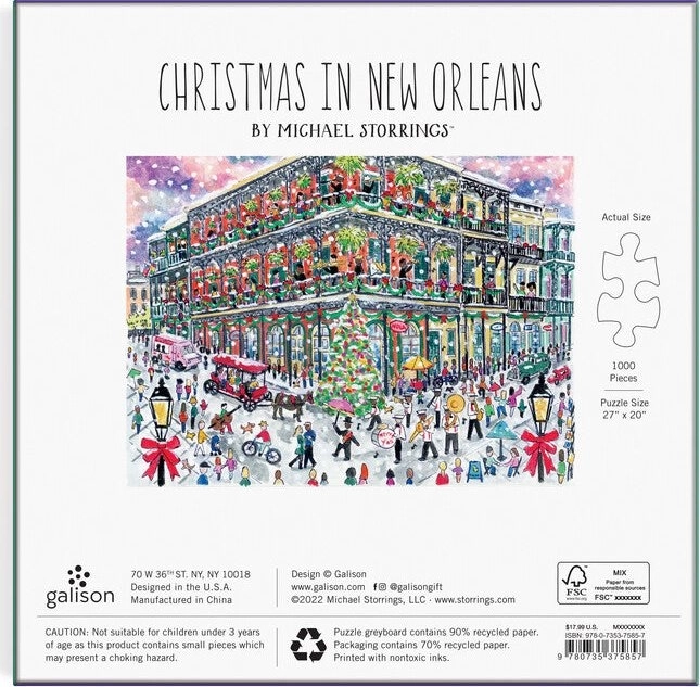Weihnachtspuzzle New Orleans von Galison