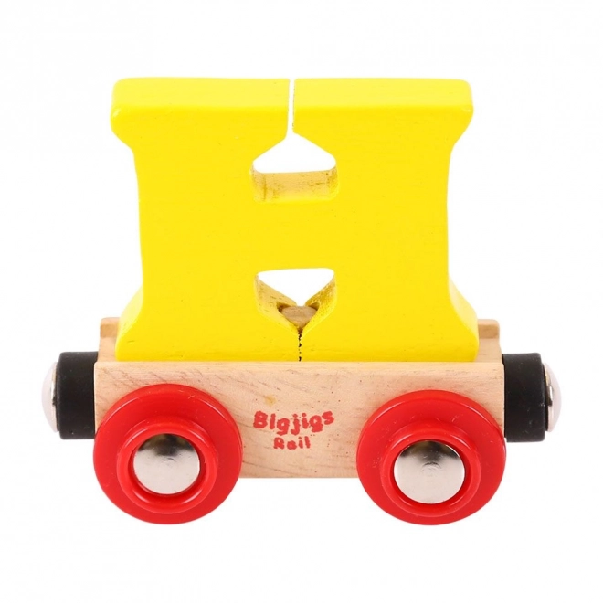 Holzwaggon Buchstabe H - Bigjigs Rail