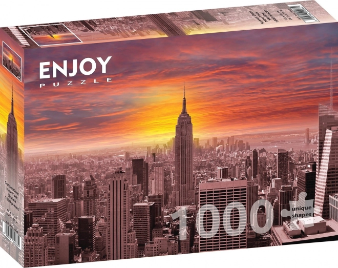 Genießen Sie Puzzle Sonnenuntergang über die Skyline von New York 1000 Teile
